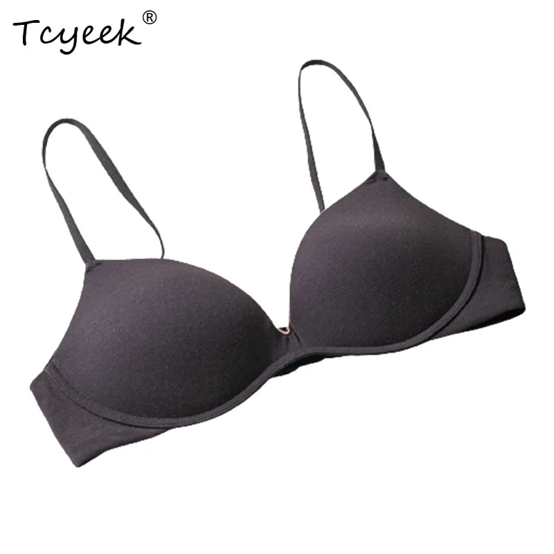 

Tcyeek 100% шелковое нижнее белье с нулевой чувствительностью, тонкий дышащий однотонный бюстгальтер со стальным кольцом без кольца для женщин P30747QC