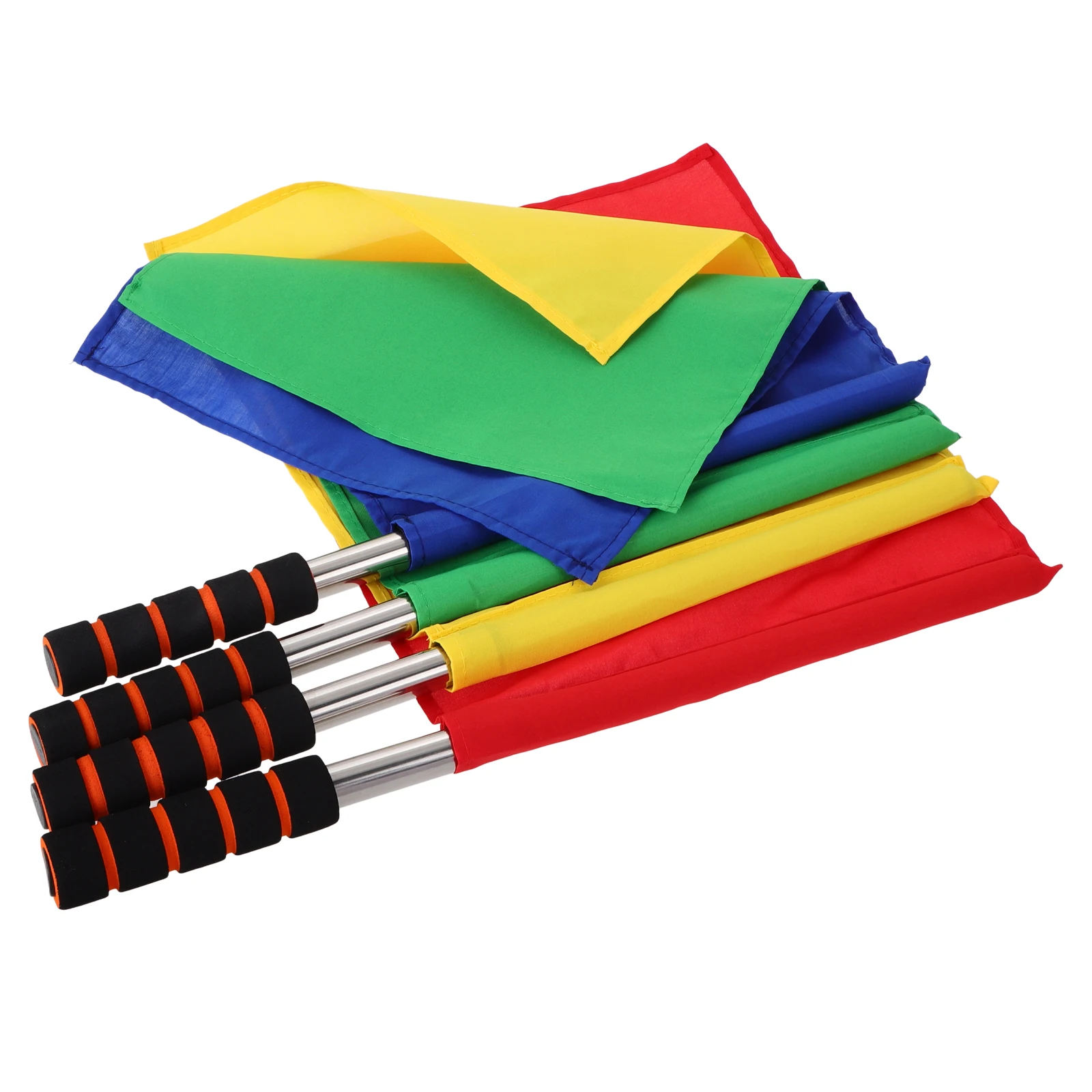 

4pcs Soccer Referee Flags Lightweight Bright Signal Flags for Football Basketball Volleyball Sports Events