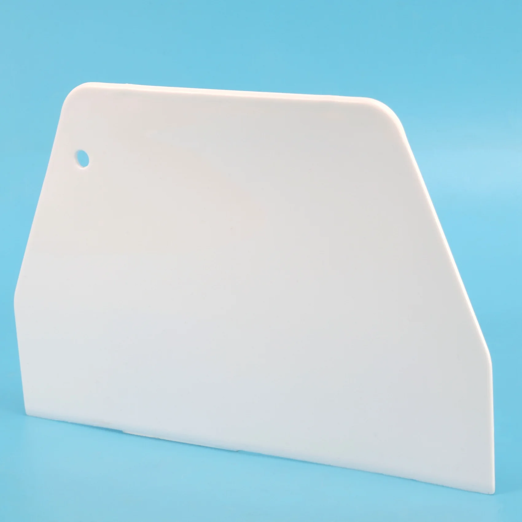 F-3C 19 см x 12,5 см плоский белый пластиковый инструмент для украшения торта, скребок для теста, кондитерских изделий