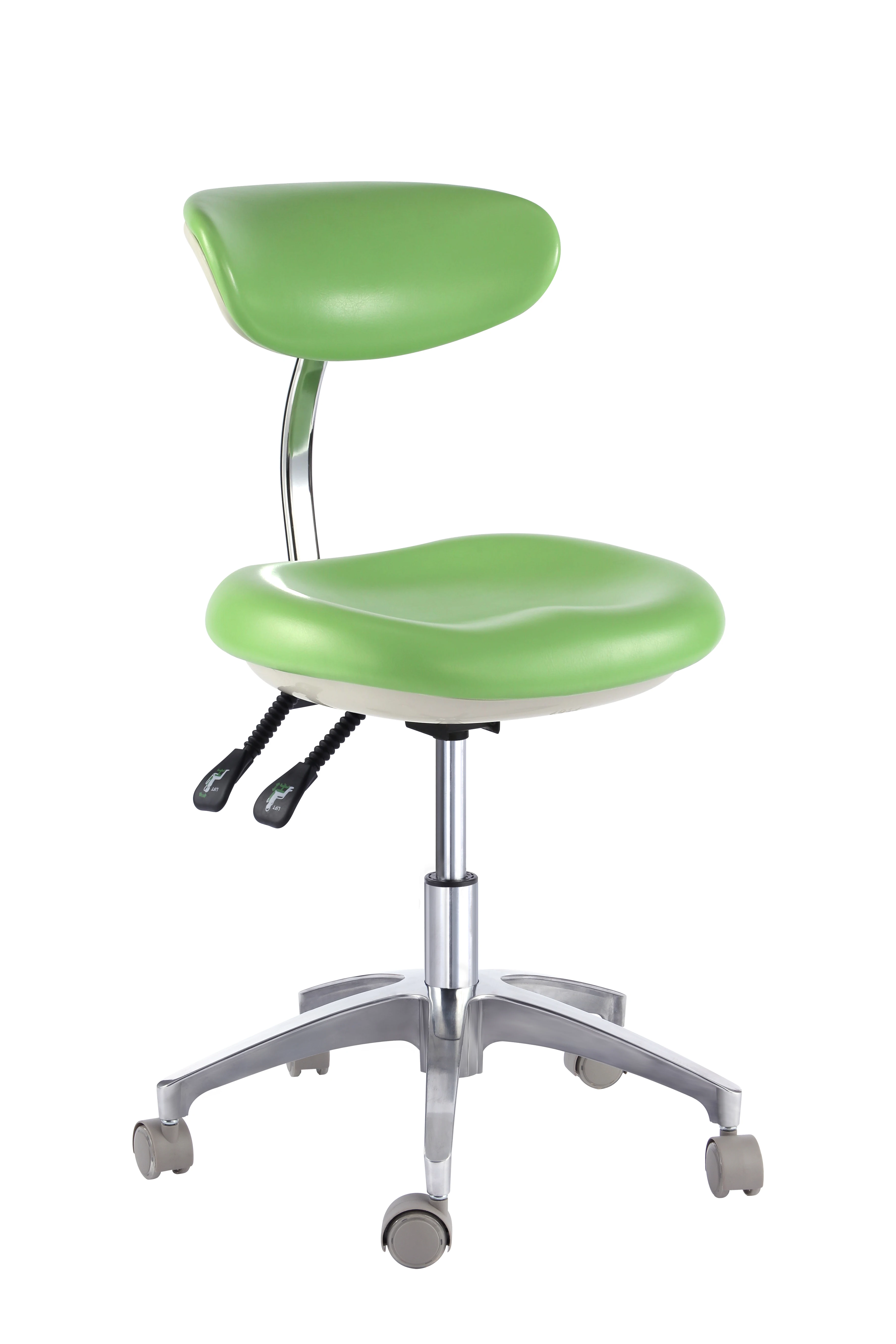 Anteeth Ergonomic Dental Stool with Backrest Clinic Hospital Medical Stool Micro Fiber Dental Assistant Stool