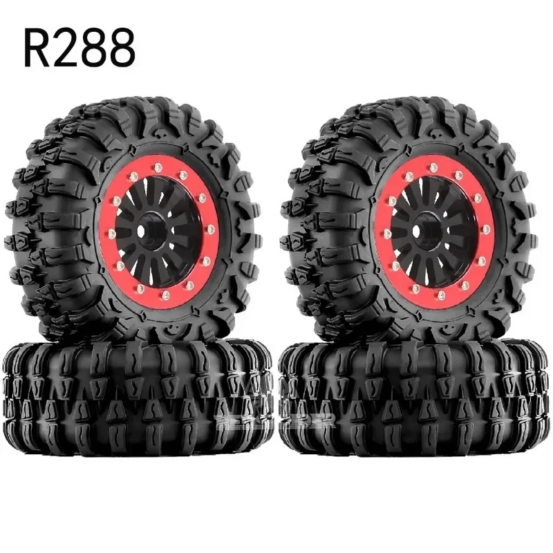 

1.3" Aluminum Beadlock Wheels & Mud Terrain Tires Set for 1/24 RC Crawlers Ascent UDIRC UCX24 Upgrades