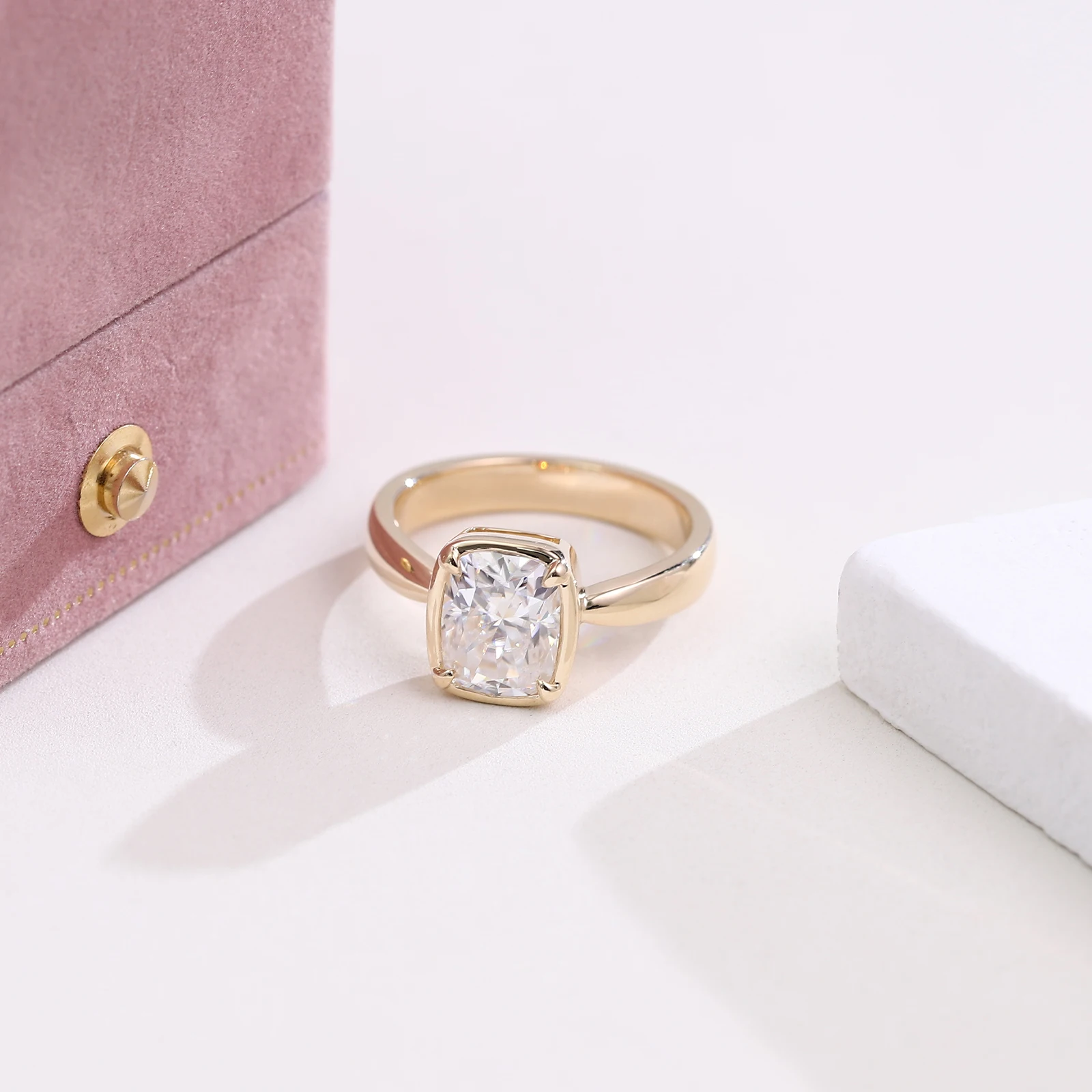 

Provence vintage Wedding ring 14KGold IGI 2ct Cushion E/VS Lab Diamonds Wedding Everyday jewelry Classic Solitaire ring Custom