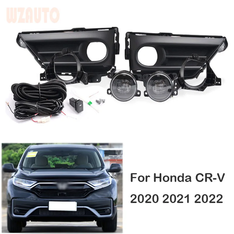 

1 Set Front Bumper Lamp LED Daytime Running Fog Light Assy With Wiring Switch Harness For Honda CR-V CRV 2020 2021 2022