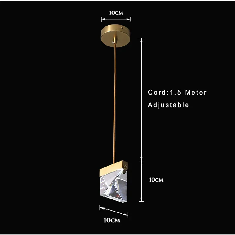Imagem -06 - Mini Pingente de Ouro para Mesa de Cabeceira Pingente Moderno na Ilha da Cozinha Mudança de Cor Cristal Pendurado Lâmpada para Ser Cor