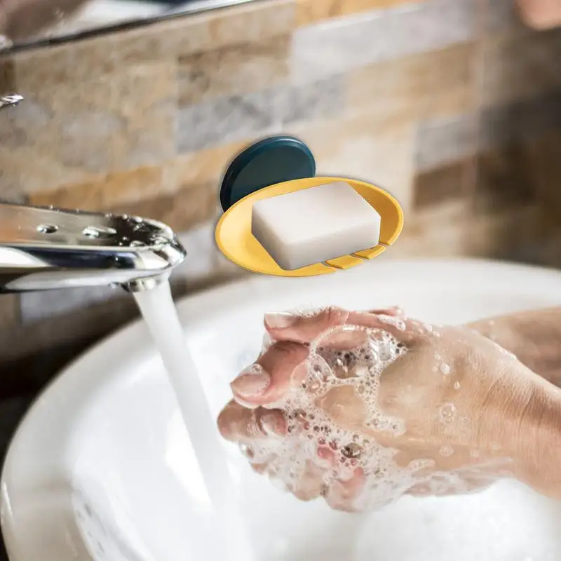 Portasapone portasapone da parete per doccia portasapone da bagno con scarico salvasapone per bagno KitchenNo Drilling