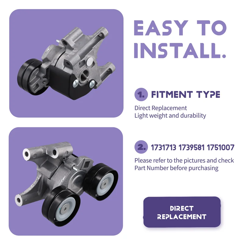 الأعلى!-BK3Q-6A228-BC بكرات شداد الحزام لمازدا BT50 فورد ترانزيت رينجر PX & PXII 2.2L 3.2L 1766642 1751007 BK3Q6A228BC