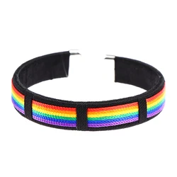 Pride Rainbow LGBT Gay Bracelets for Women Men Lesbian Gay Bisexual Transgender Open Cuff Wristband Bracelets Bangles Jewelry