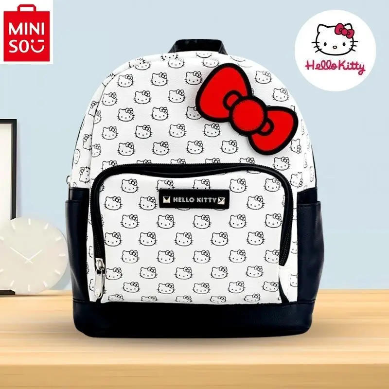 

MINISO Hello Kitty cartoon printed student storage backpack, minimalist casual children's backpack