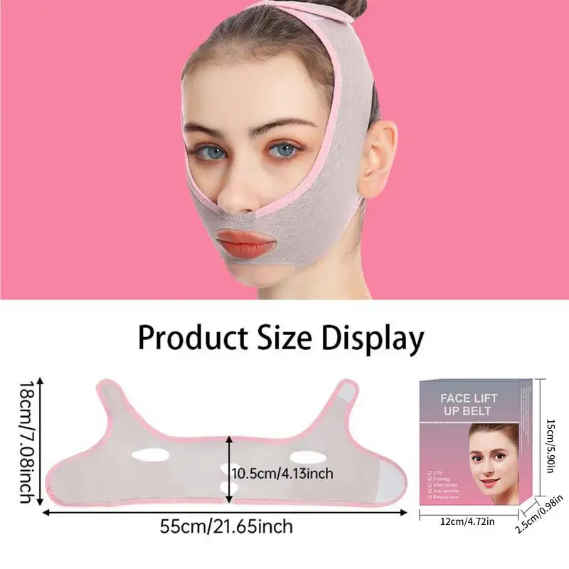 Bandage amincissant pour le ruisseau et les joues, masque de levage de ligne en V, bande anti-déformable, sangle qualifiée ale