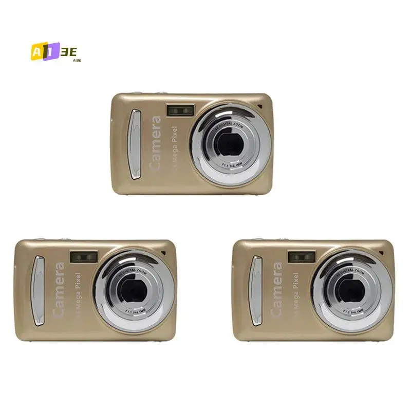 

Цифровая камера A13E-3X, портативная камера с разрешением 16 миллионов HD-пикселей, компактная домашняя цифровая камера для детей, подростков и пожилых людей, золотая