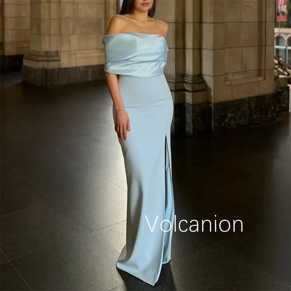 カスタマイズされたジャージプリーツシースオフショルダーロングドレスオーダーメイド機会イブニングエレガントシンプルモダンスタイル