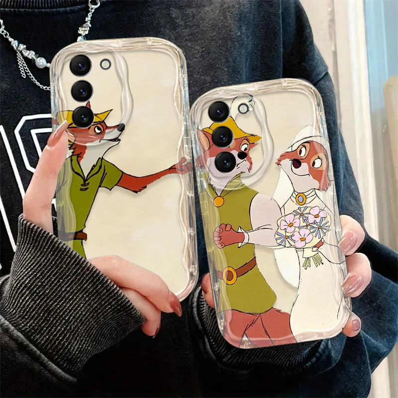 Disney Robin Hood Cover For S21 S23 S24 Ultra Plus FE A55 A35 A25 A05S A54 A53 A52 A33 A32 Wave Oil Phone Case