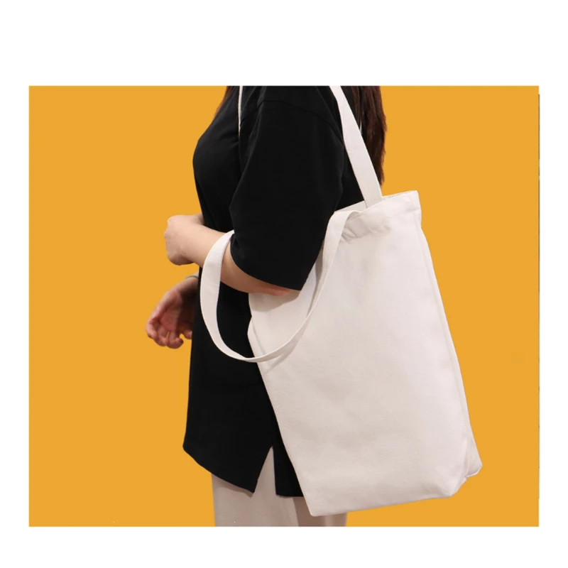 

Handbag Reusable Storage Tote Bag Fashion Women Canvas Bags Solid Color Foldable Shopping Bag Girls Shoulder Bags