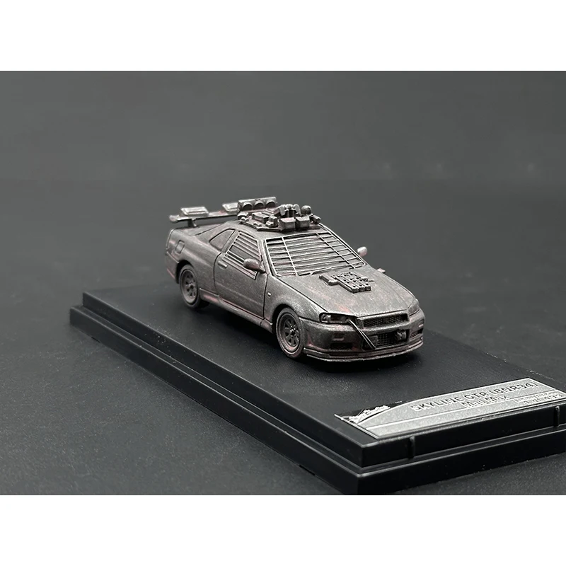 SH 1:64 Skyline GTR R34 Doomsday Wasteland Diecast Diorama Model Collection Miniature Carros Toys Stance Hunters