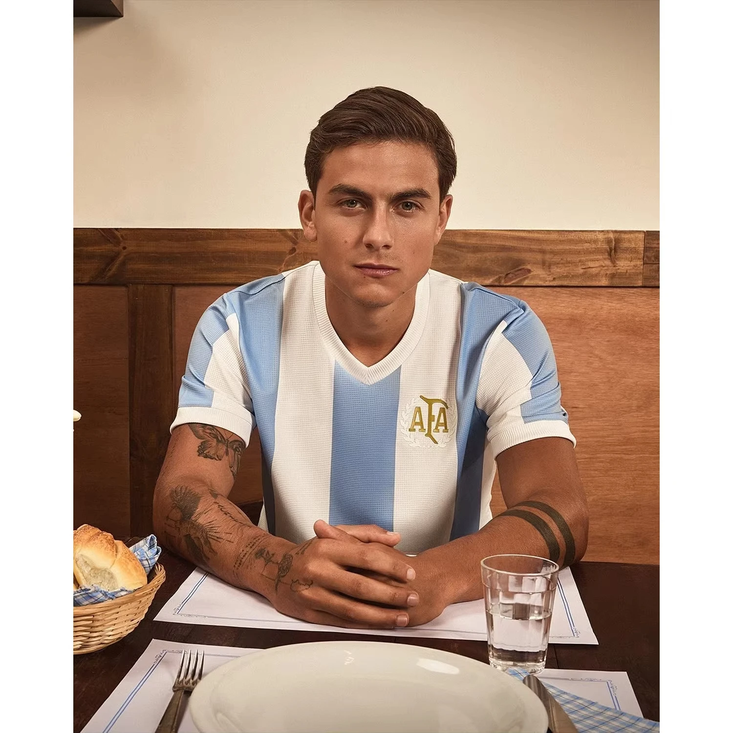 AFA Argentina 50 Anniversary 24/25 Soccer Jersey Sports Vintage Oversized V-neck T-shirt Cloud White Men's Short-Sleeved Tops