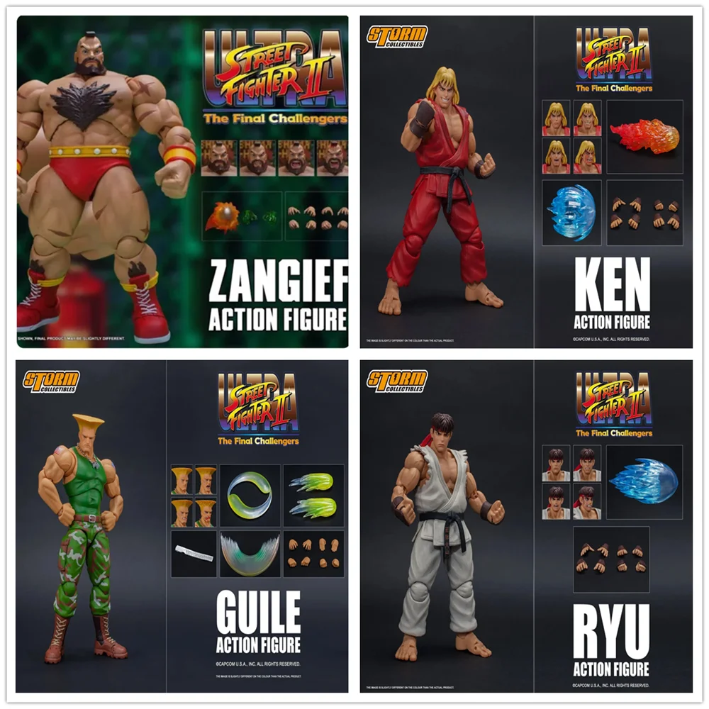 

Ultra Street Fighter Ken Masters Storm Toys USFII: The Final Challengers Guile Ryu Ken Фигурка Модель Игрушка в подарок для друзей
