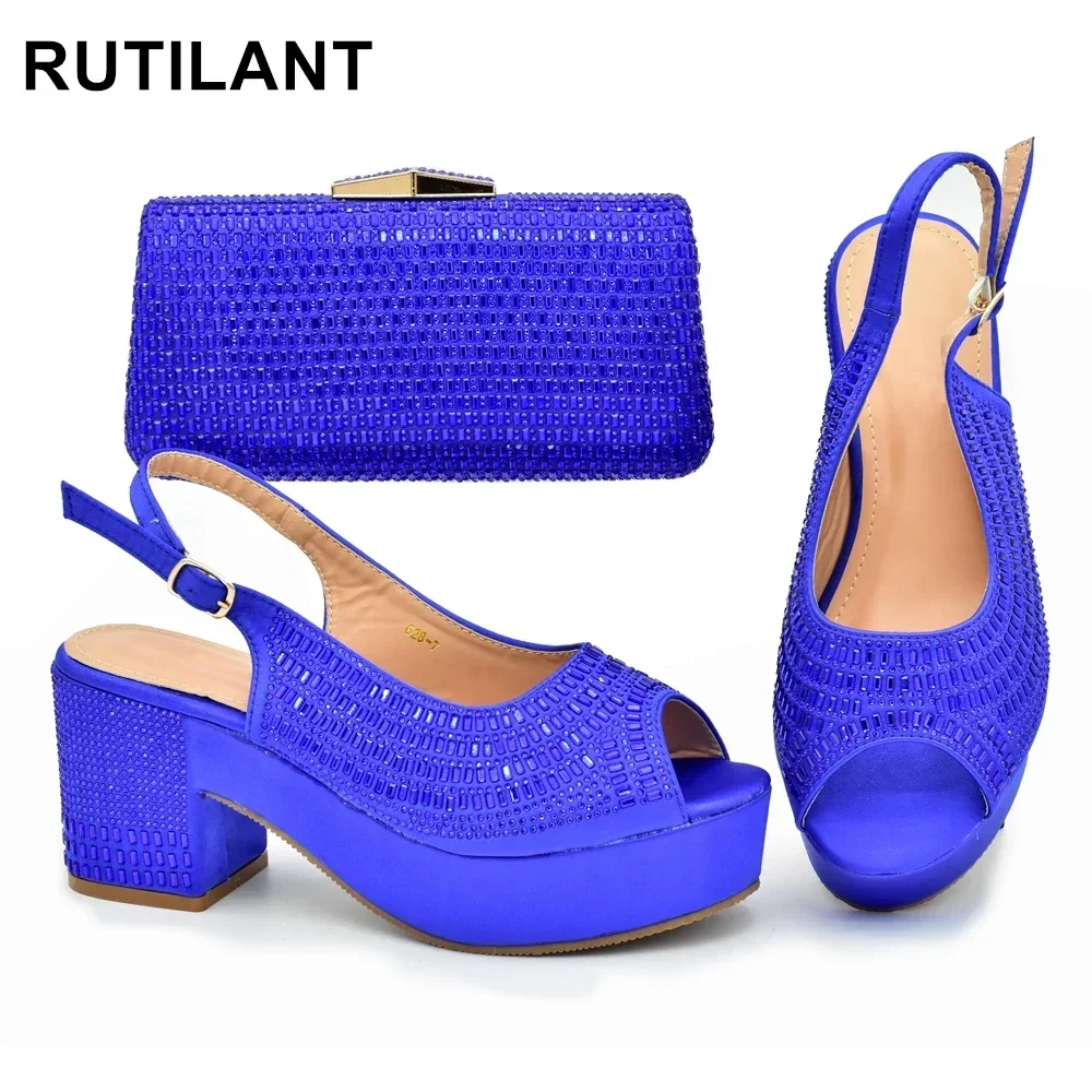 

African Shoe and Bag Set Matching Shoes and Bag Set In Heels Designer Shoes Women Luxury 2023 Italian Shoes with Matching Bag