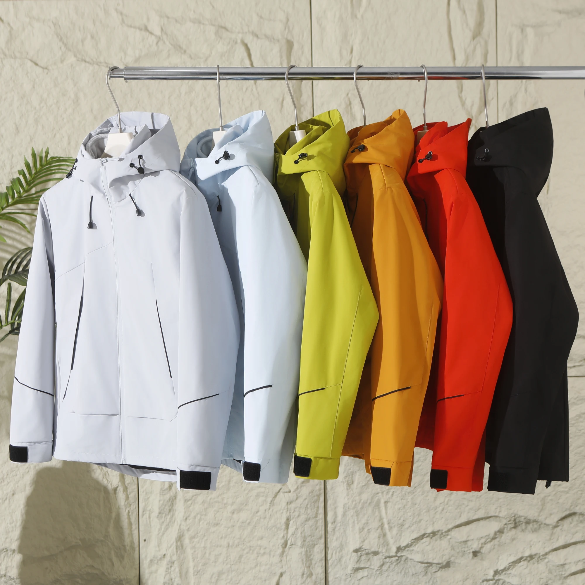 

Outdoor Tee-in-One Fce Lined Jaet Hooded Windproof ell Men's Women's Autumn Winter Coat Stand Fit Polyester Nylon...