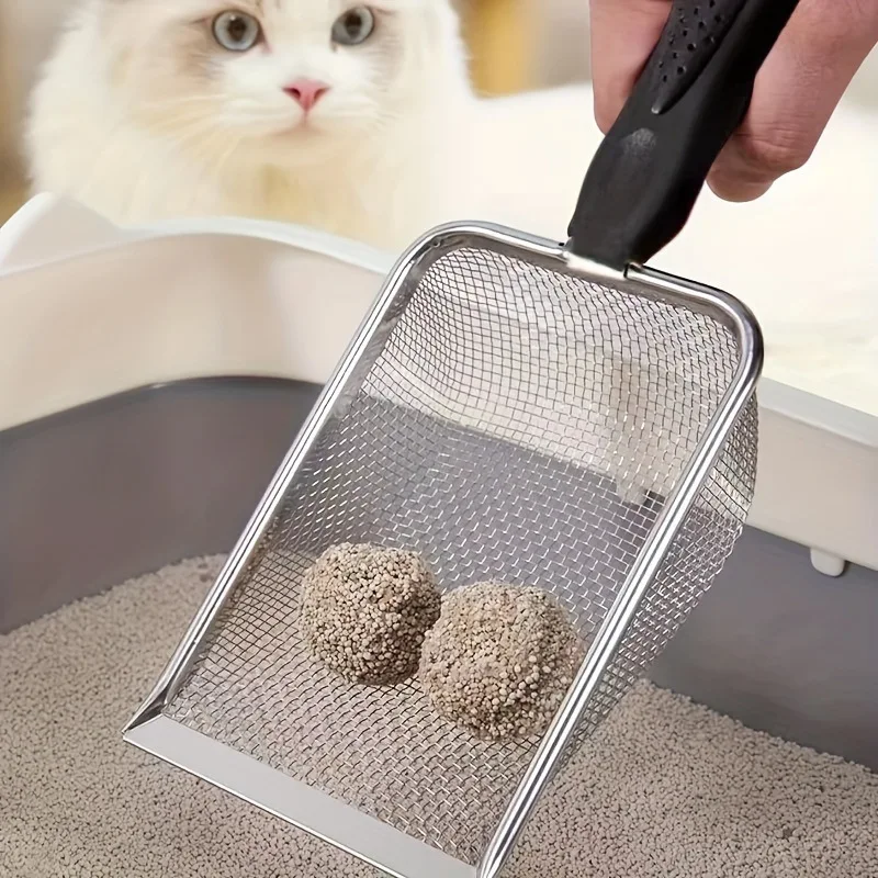 1Pcs Pet Reinigung Werkzeug Metall Aluminium Legierung Katzenstreu Scoop Edelstahl Langlebig Griff Pet Poop Schaufel