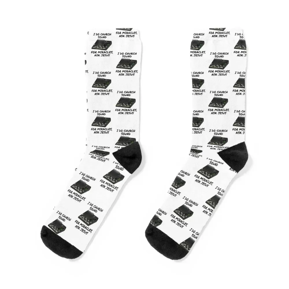 I Do Church Sound For Miracles Ask Jesus Socks snow shoes cool Socks Women Men's