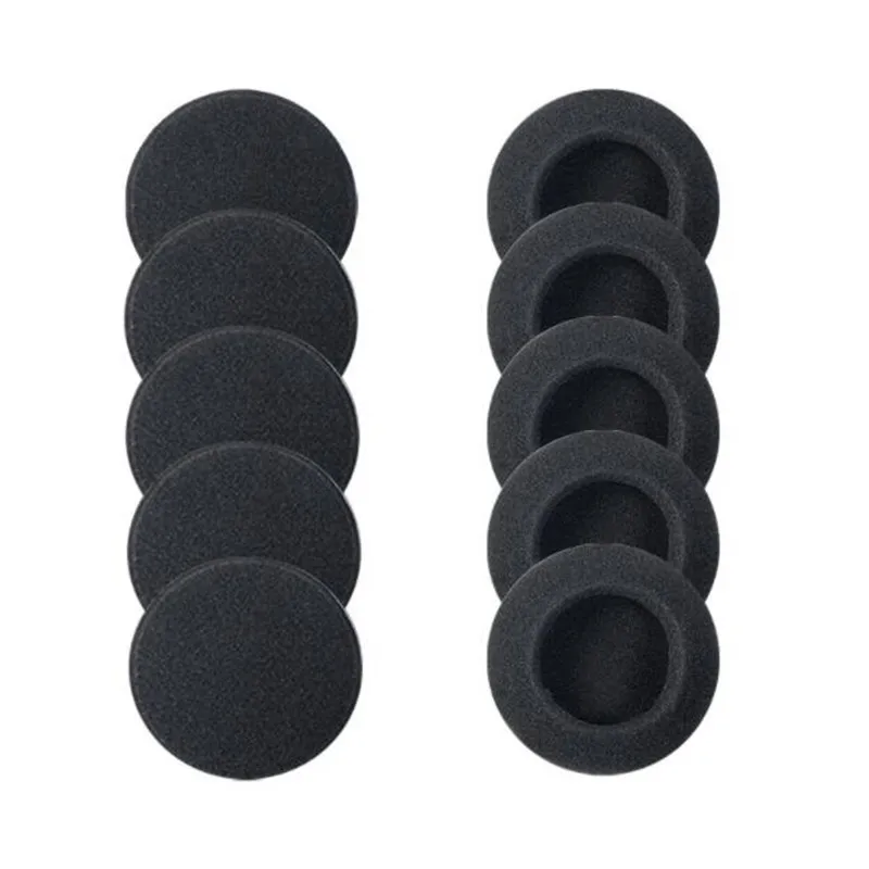10ชิ้นโฟม Ear Pads, 5ซม.หูฟังเปลี่ยนถุงมือฟองน้ำหูฟังสำหรับชุดหูฟังเส้นผ่านศูนย์กลาง4.8-5.3ซม.Earmuffs