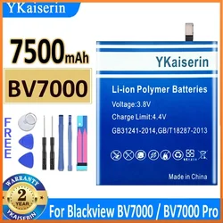 YKaiserin Battery 7500MAH For Blackview BV7000 BV 7000 / BV7000 Pro BV7000Pro Rechargeable Batteries Bateria + Free Tools