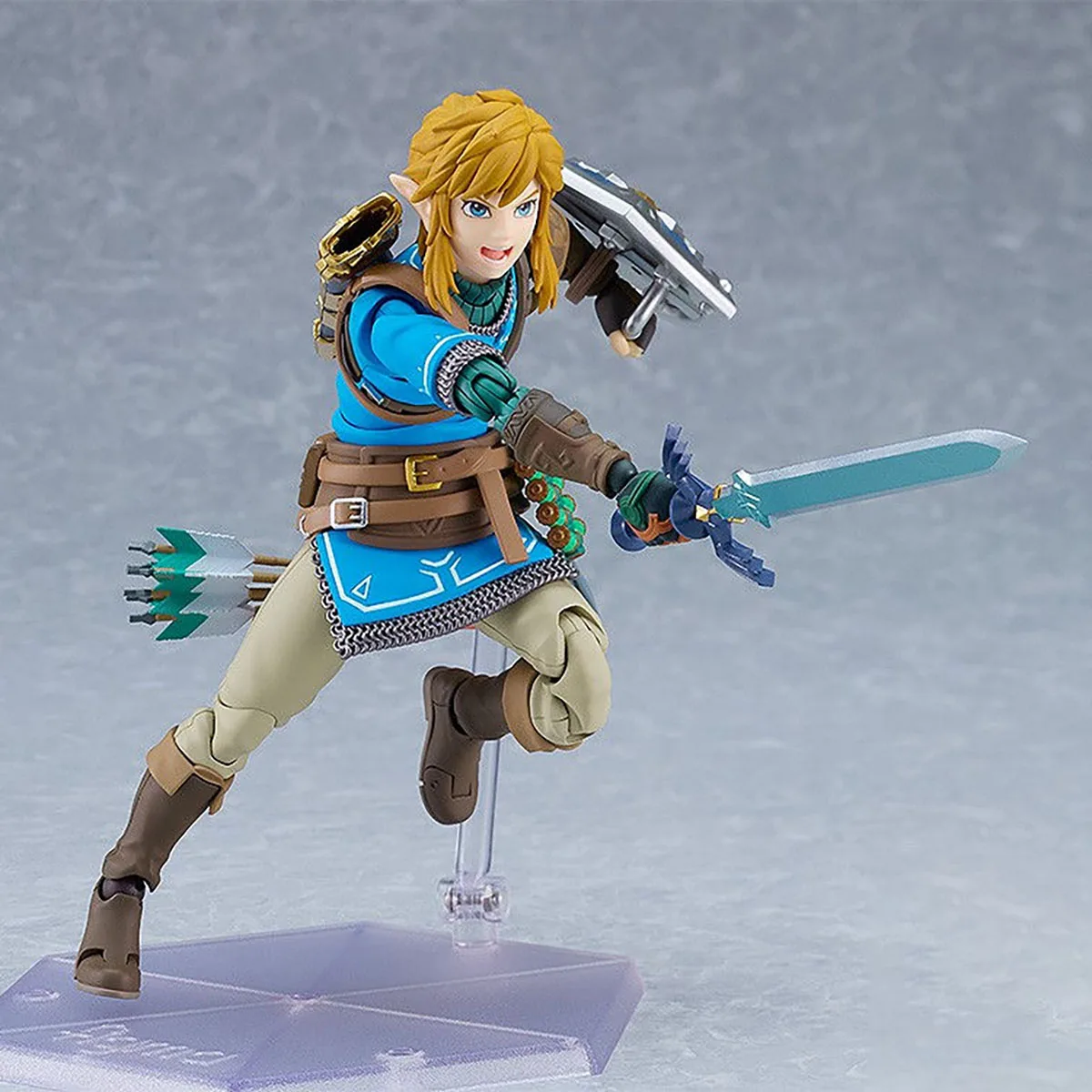 Figma della Good Smile Company originale al 100% ( # 626-DX) Zelda No Densetsu: Lacrime del Regno Link Lacrime del Regno Ver.