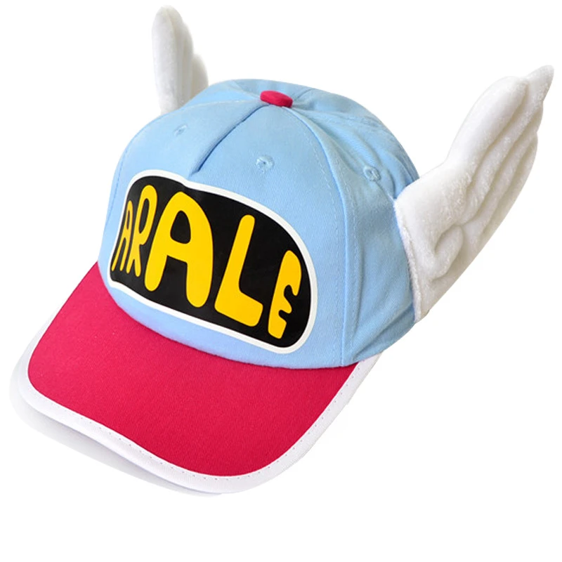 Anime dr slump cosplay arale crianças unissex cor-bloqueio chapéu estágio desempenho chapéu presentes do feriado