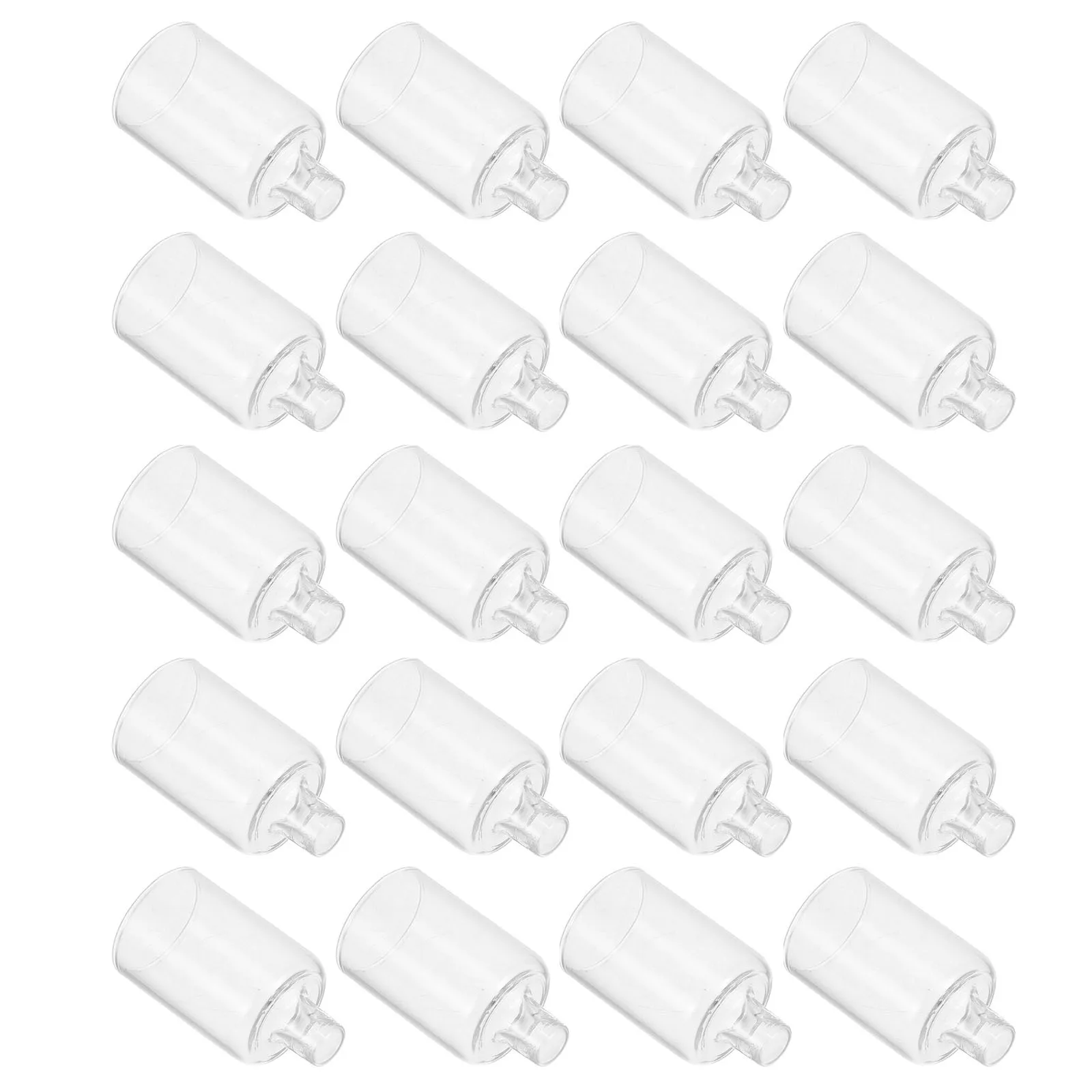 

24Pcs Hanukkah Menorah Holders Glass Clear Oil Lamp for Tabletop Decor Refillable Small Lamps Indoor Candlestick Holder