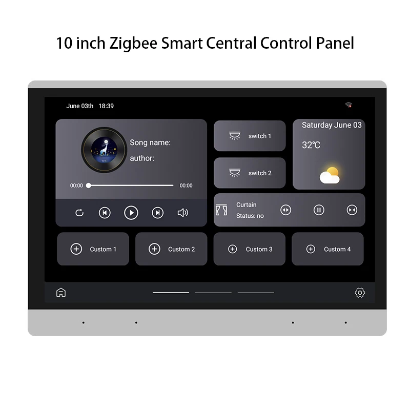 10 Inch  Wifi Zigbee Multi-function Touch Screen Control Panel Central Control for Smartlife App Intelligent Scenes Devices