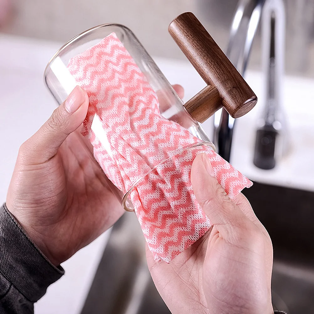 

2pcs Disposable Kitchen Wipes Thick Cleaning Cloth For Home Car Floor Glass Ceramic Tile Shoes Wet Dry Dual-Use Non