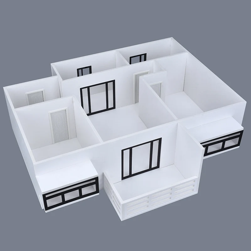 1:25 Scale Architectural Model Kit, DIY Sectional House Building with Furniture Set for Interior Design Sand Table Diorama