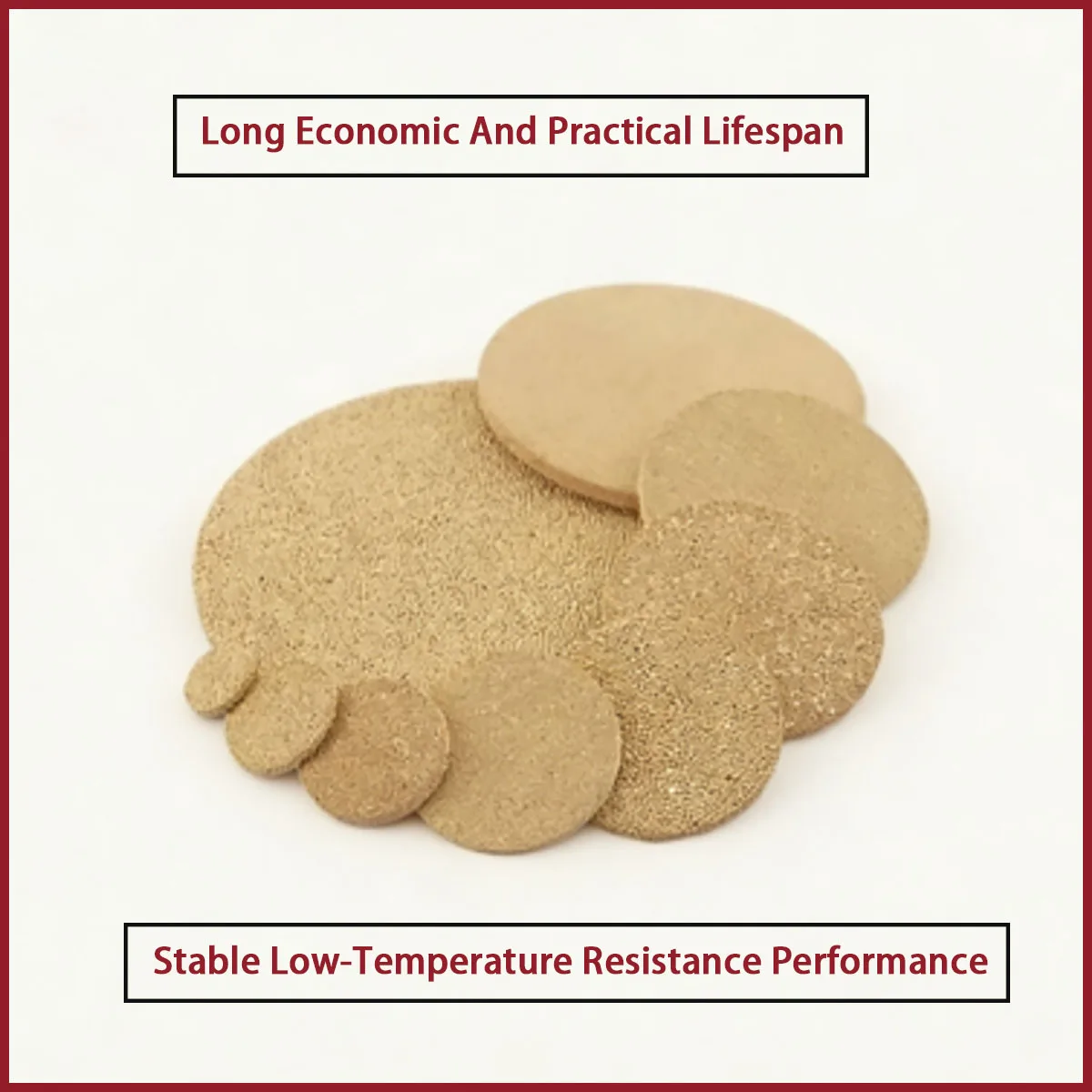 Thickness 2-5mm Copper Powder Sintered Filter Disc Suitable for Chemical Fluid Filtration, Hydraulic System Oil Filtration, Etc