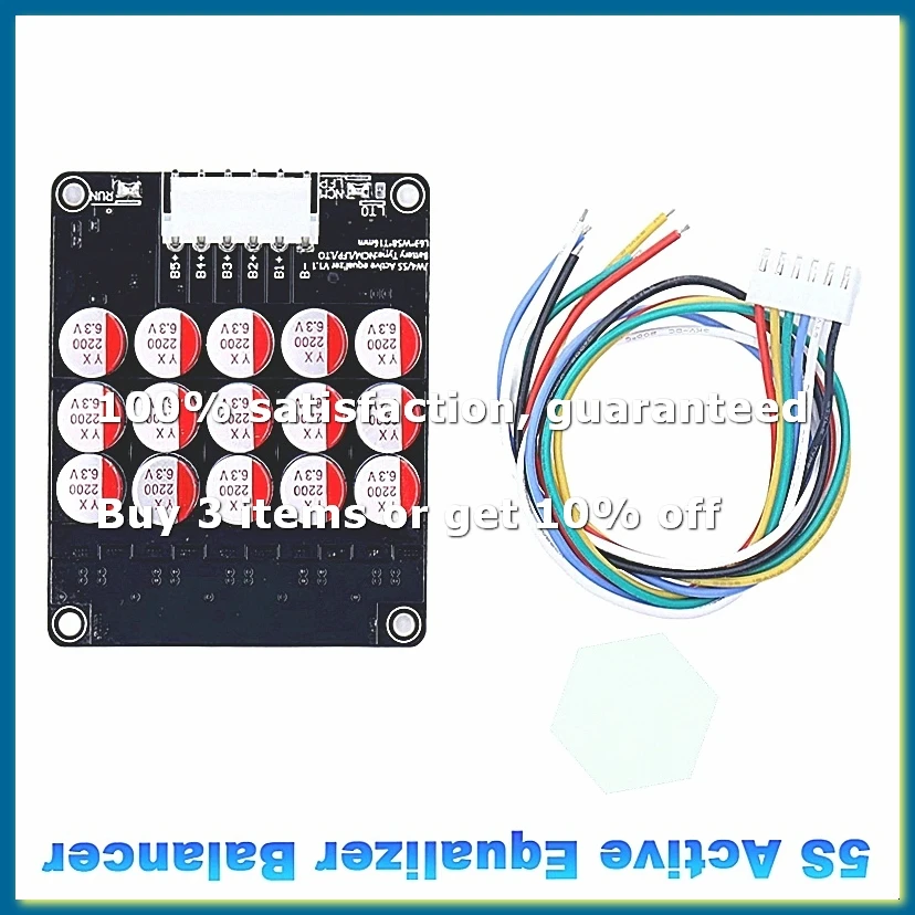 5S Active Equalizer Balancer Lifepo4 / Lipo/ LTO Battery Energy Equalization Capacitor Board-DT30