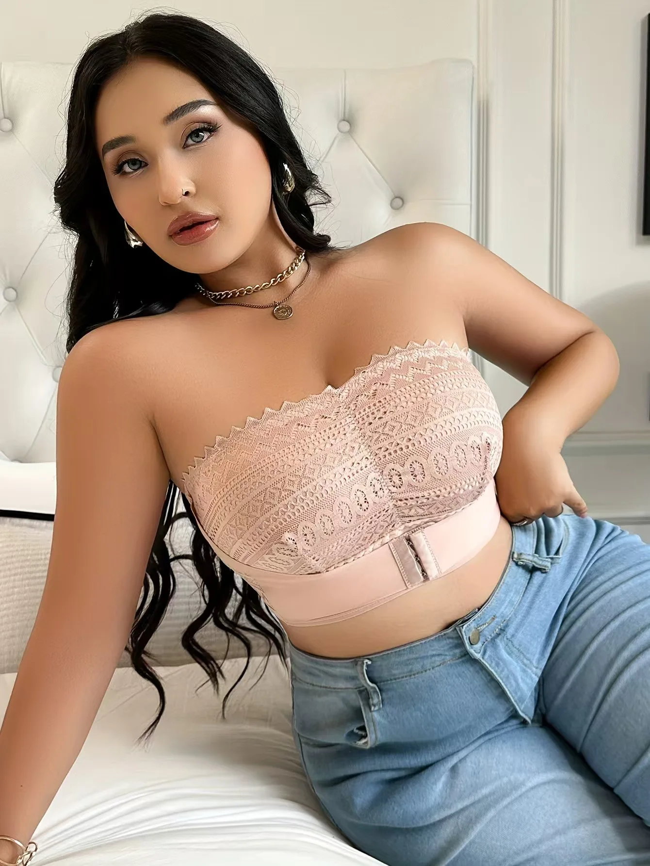 

Chest buckle to cover the chest sexy underwear women's small breasts gathered to show a big bra without steel ring thick lace un