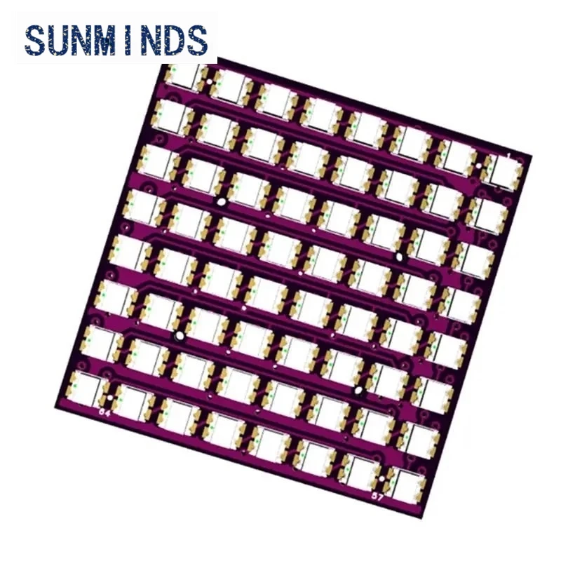 Dotstar High Density 8x 8 Matrix 64 Bit Rgb Led Pixel Screen