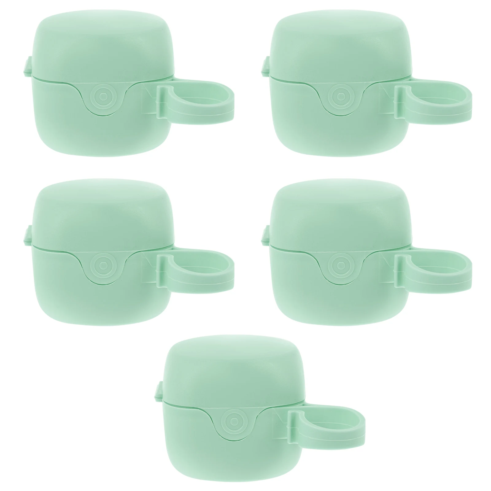 

5 Pcs Pacifier Box Baby Clip Storage Container Green Silica Gel Cases Protective Portable Travel Dust Proof Newborn Toddler