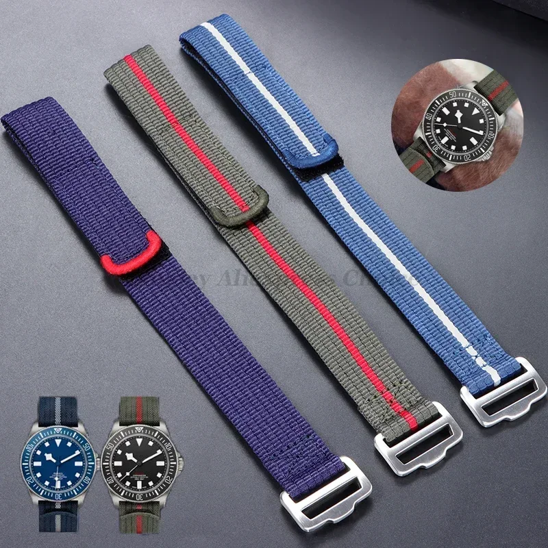 20mm 22mm High Quality Nylon Watch Strap for Seiko for Tudor Collar Hidden FXD/Biwan/1958 Series Canvas Military Sport Men Bands