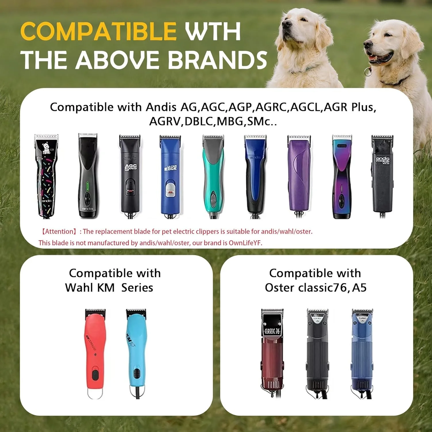 Professional Pet Dog Clipper Blade Fit Most Andis,Oster A5,wahl KM Animals Clippers Grooming Hair Trimmer image 4
