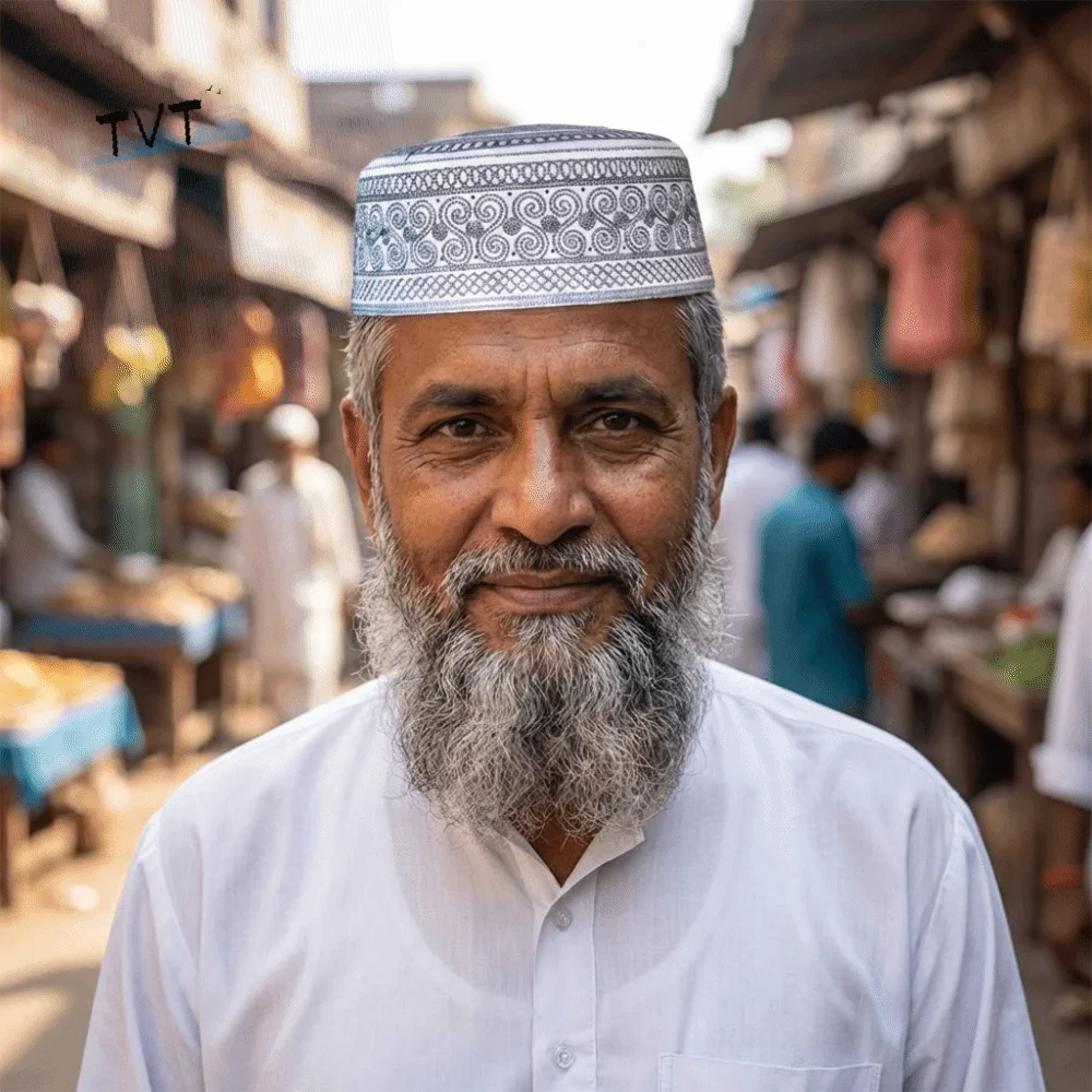 

Religious Clothing Traditional Muslim Hat Ethnic Style Round Prayer Hat Thin Comfortable Worshipping Hat Islamic Events