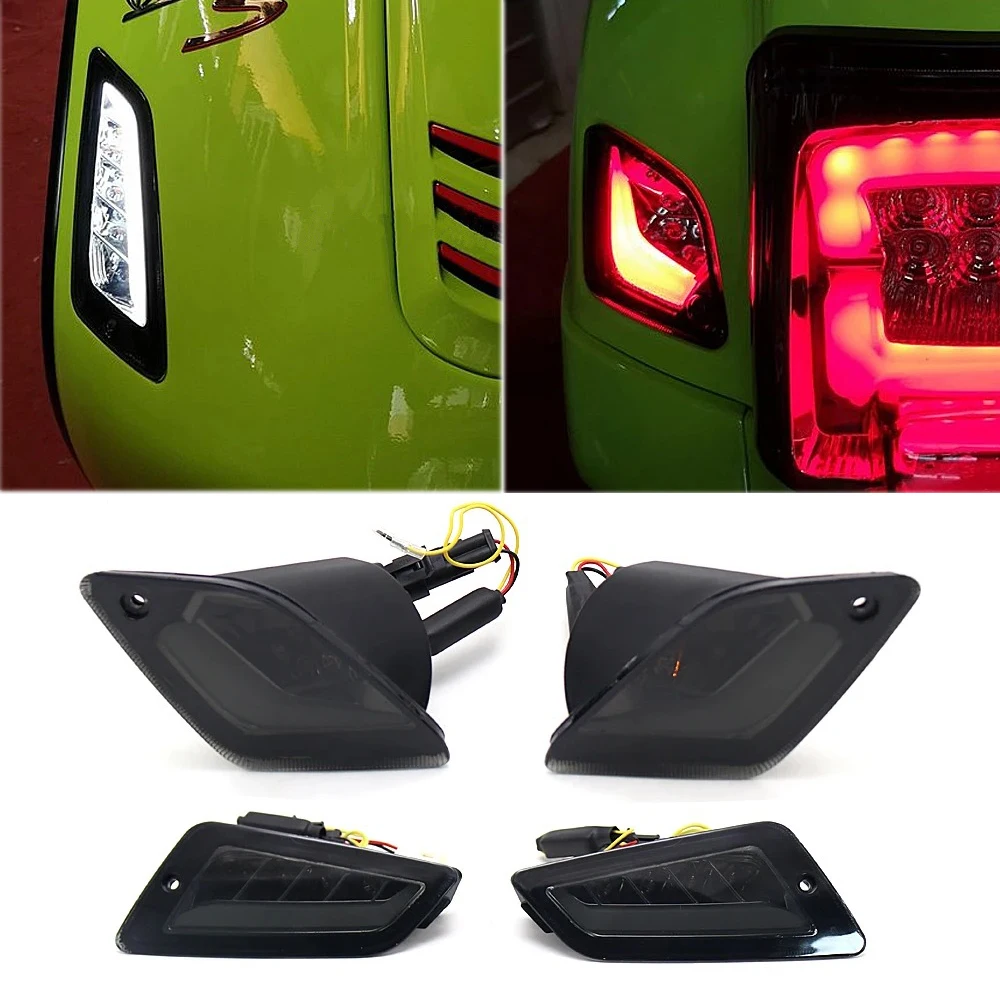 

New Motorcycle Indicator Lamp LED Turn Signal Light Front & Rear Blinker For Vespa GTS150 GTS250 GTS300 GTV250 GTV300