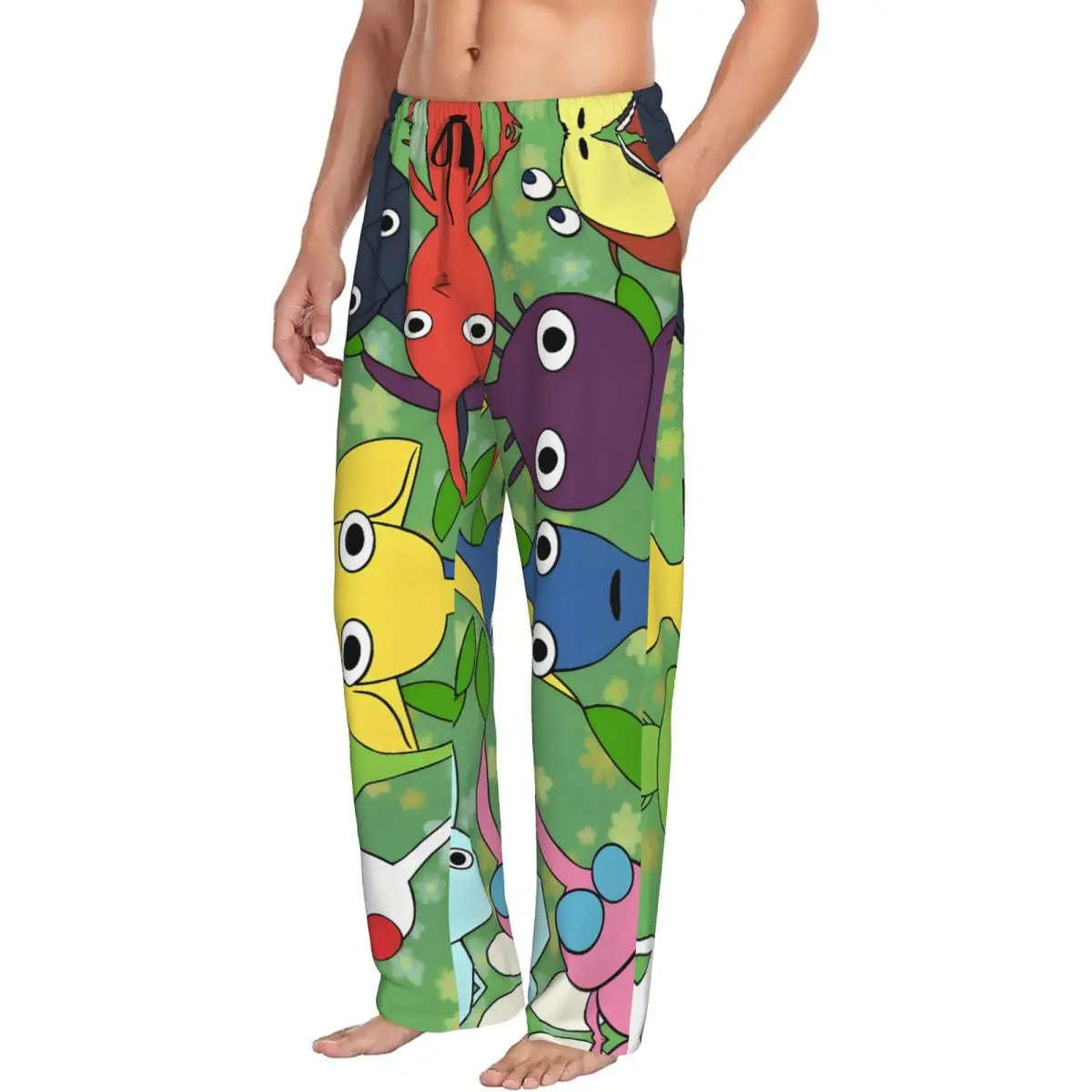 سروال بيجامة مطبوع حسب الطلب للرجال ملابس نوم مع جيوب #2