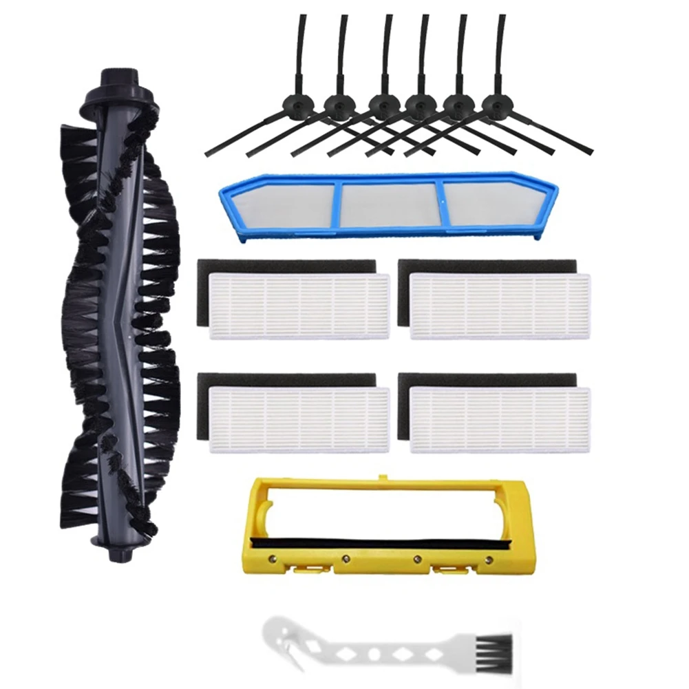 

A09G-Replacement Roller Brush Side Brushes HEPA Filters Compatible for Ilife A4 A4S A40 Robot Vacuum Cleaner Accessories