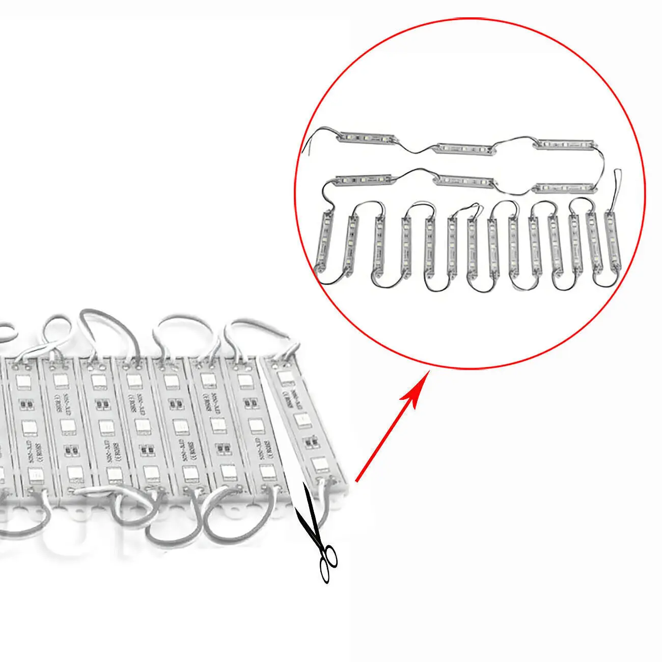 Superheldere IP65 waterdichte 5050 SMD-module lichtbordstriplamp DC 12V