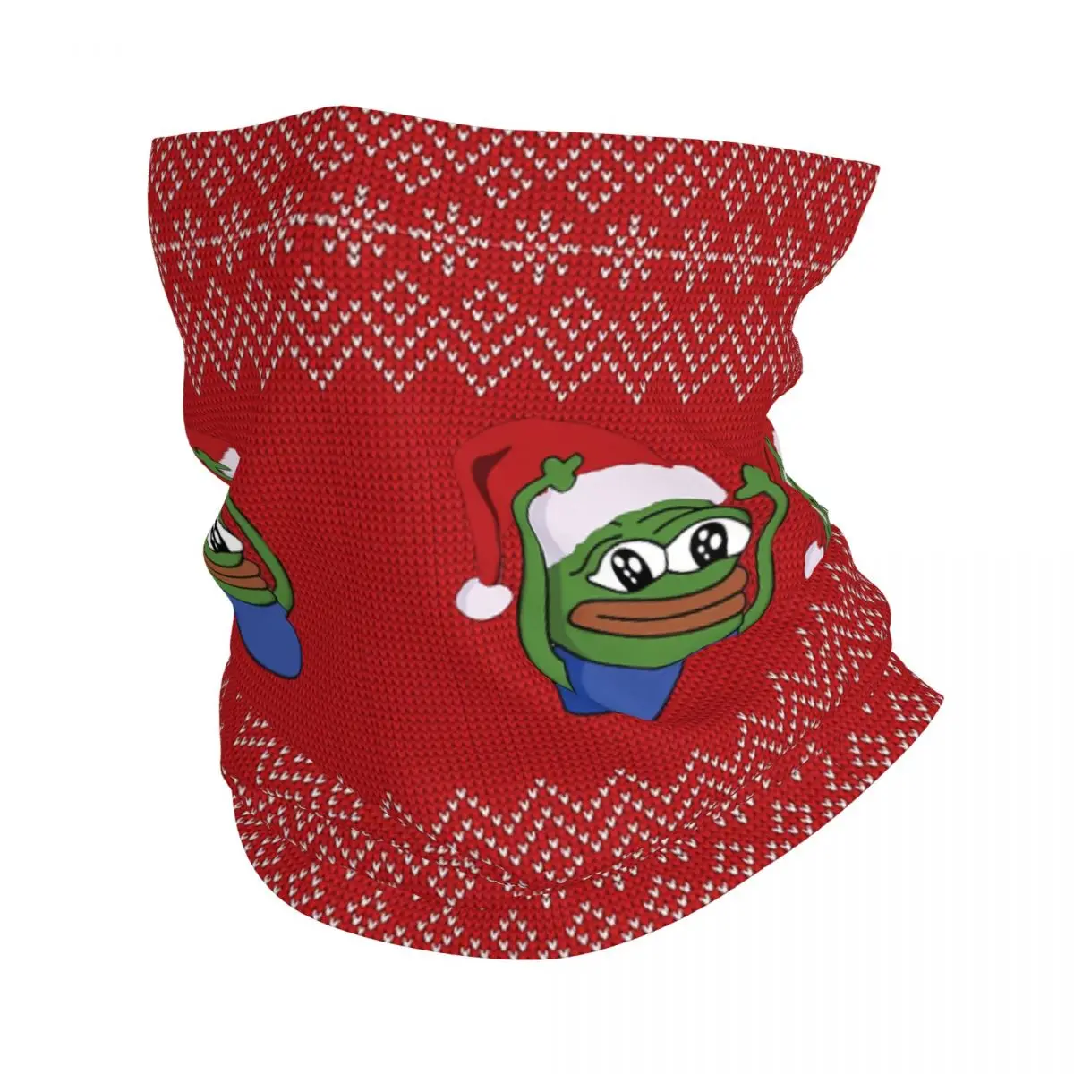 Christmas Thin Bandana Neck Gaiter Pepe The Frog Wrap Scarf Headband Neck Cover