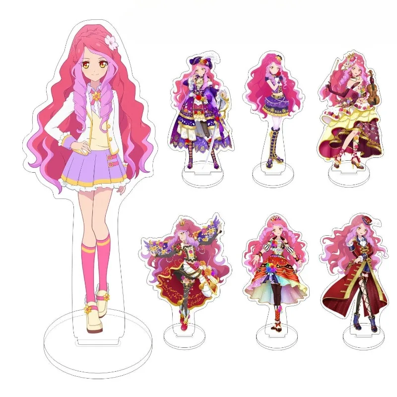 Elza Forte figura acrílica con soporte Aikatsu! Anime periférico dibujos animados originalidad delicada 15cm adorno de escritorio exhibición coleccionables