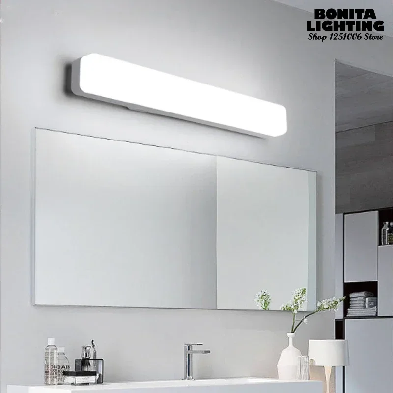 Modern LED Mirror Headlights Toilet Mirror Cabinet Dresser Mirror Front Lamp Study Room Wardrobe Bedside Reading Wall Lamp