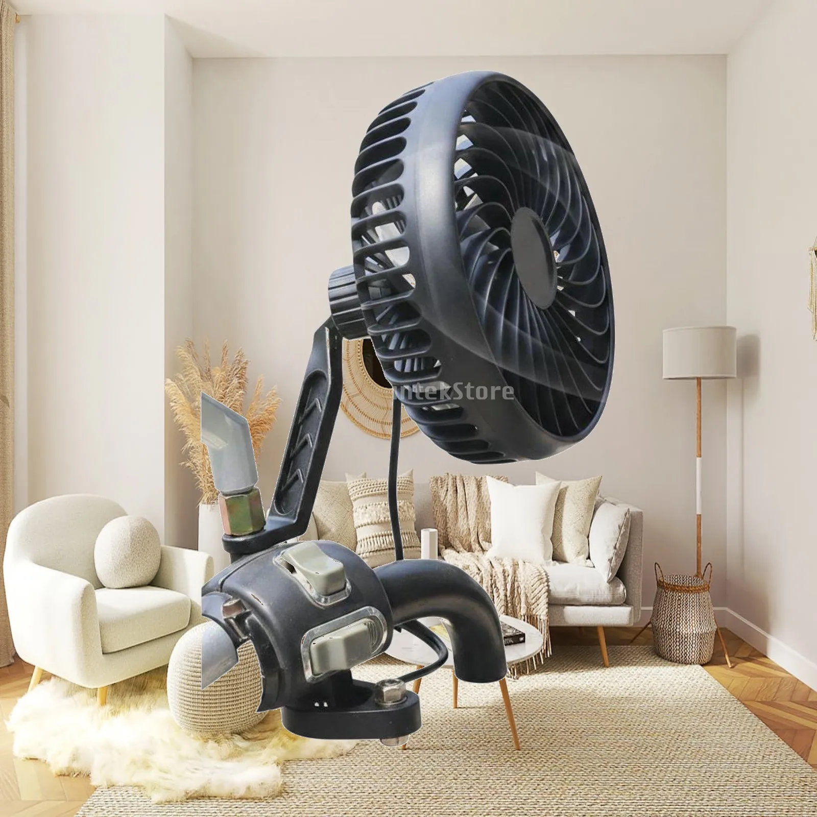 Usb Electric Fan Engineering Plastic Tricycle Fan Cooling Device for Mobile Scooter Delivery