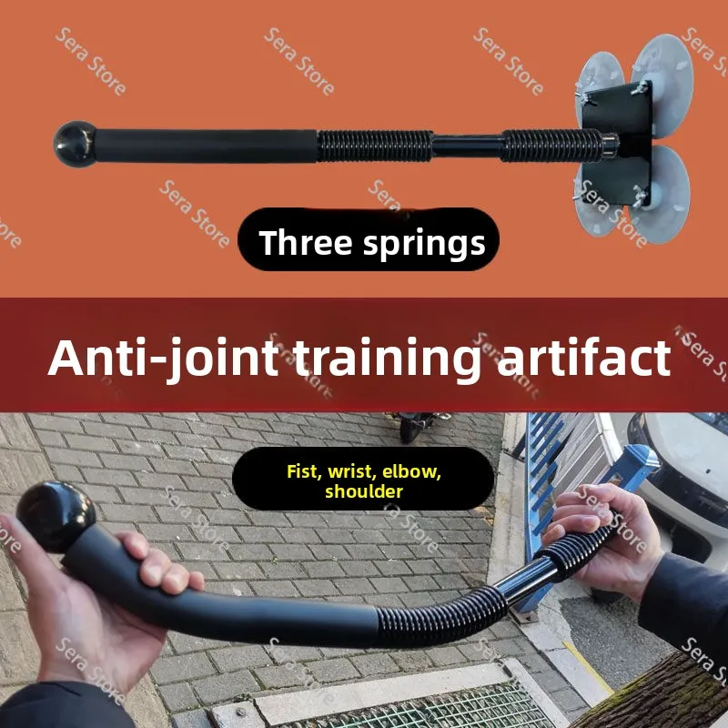 Tai Chi Silk Reeling Push Hand Stick Wing Chun Suction Cup Mounted Spring Dummy Arm Trainer Kung Fu Internal Force Sticky Hand