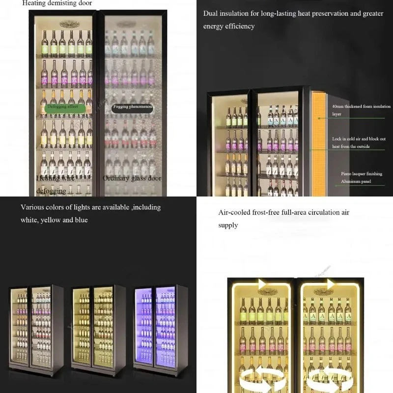 

Beer Display Cabinet Wine Refrigeration Cabinet With Double Doors